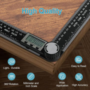 Stainless Steel Electronic Angel Finder Digital Protractor Ruler 200 mm 5424F
